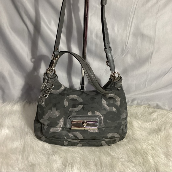 Coach Kristin Gray Optic Metallic Convertible Bag E1168-18281 - Picture 2 of 13